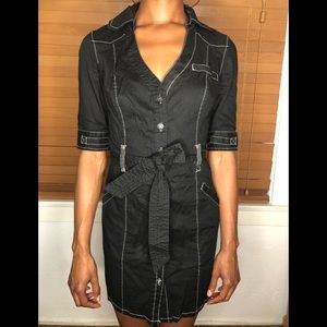 Guess button up shirt dress